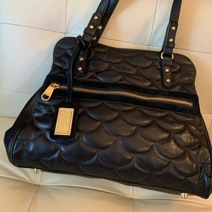 Badgley Mischka vintage large leather bag